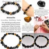 Charm Bracelets Natural Black Obsidian Hematite Tiger Eye Beads Bracelets Men for Magnetic Health Protection Women Soul Jewelry Pulsera HombreL231214