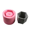 Decorative Flowers 1Pcs Flowerpot Cement Vase Plant Cake Chocolate Silicone Mold