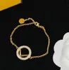 Braccialetti d'oro da donna Designer Lettera Bracciale con diamanti Bracciale a catena da uomo per le donne Gioielli dorati di moda Braccialetti per il mento da uomo 225599838