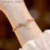 Bedelarmbanden Niche Ins Perzikbloesem Sterry Kristal Handgemaakt Geweven Handtouw Vriendinnenarmband Dames Prachtig Verstelbaar MeisjescadeauL231214