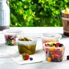 Disposable Take Out Containers 240ml480ml Plastic Deli Food Storage with Airtight Lids for Salads Kitchen Fridge 231212