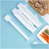 Sushi Tools New 1pc Diy Sushi Making Hine Kitchen Tool Maker Quick Bazooka Japanese Rolled Rice Mold Mold Bento Accessories Drop Deliv DH7S6