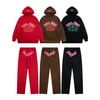 spindelhoodies designer hoodie designer mens pullover röd sp5der ung thug 555555 hoodies män kvinnor hoodie broderad spindel web sweatshirt joggar sport set