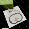 Chique bruiloft bruid oorbellen roségouden bedelarmbanden dames bloemenhanger ketting met boxset