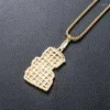 Pendant Necklaces Meirenpeizi Fashion Gold Color Men's And Women's Neutral Necklace Hip Hop Wind Humanoid Jewelry