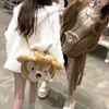 Bluzy damskie koreańsko -mody biała zamek z kapturem Kobiety nadmiernie nadmiernie harajuku kawaii bluza y2k estetyczne stroje zimowe ubrania