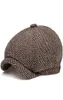 New Mens Newsboy Cap Boin Hat Men Mulheres Chapéus Selvagens Tweed Gatsby Octogonal Black Branco Ferring Espinha Vintage Hats Ivy Gorras7471680