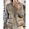 Trenchs pour femmes 2023 automne et hiver mode coupe ajustée col en v manteau chaud tricoté vêtements en coton vêtements