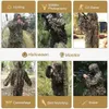 Cappellini da ciclismo Maschere Ghillie Suit Uomo Donna Bambini 3D Leafy Bionic Camouflage Caccia Abbigliamento CS Tiro Tattico Militare Combattimento Abbigliamento Set 231212