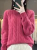 Women's Sweaters Women Winter Sweater Merino Wool Thick Warm O-Neck Oversize Pullover Twist Long Sleeve Loose Cashmere Knitwear Casual Cloth