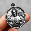 Pendentif Colliers St.Francis Croix Puissante Amulette Hommes En Acier Inoxydable Pendentifs Chaînes Femmes Bijoux Vintage Accessoires Cadeaux En Gros