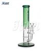 Hittn Glass Bong Smoking Water Pipe 10 Inches Straight Tube Honeycomb Percolator Bong Hand Blown Glass 420 Water Bong with 14mm Joint 2024 New