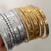 Cuff Waterproof White Cubic Zirconia Bangles Stainless Steel Open Bracelets 18K Gold Plated Jewelry Factory Wholesales Customize 231212