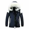 Herenjassen Heren Lange donsjacks met bontkraag Winterjassen Warme parka's Hoge kwaliteit Heren Outdoor Casual jassen 4 231212