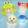 Zabawki do kąpieli zabawki do kąpieli rzut okopy bąbelki kraby żaba ośmiornica pieniona wieloryba łazienka oyuncak dla dzieci woda pływa prysznic Kid q231212