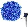 Guirlande lumineuse LED à énergie solaire, guirlande de fées imperméable pour Patio, mariage, noël, jardin