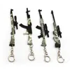 Keychains Lanyards Keychains 2021 Game Gun Model 98K AWM CAMOUFLAGE KEYCHAIN ​​12CM PUBG 키 체인 PORTACHIAVI PORTE CLEF 남자 보석 DH8CE