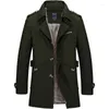 Männer Trenchcoats TFETTERS Marke Mantel Männer 2023 Frühling und Herbst Baumwolle Jacke Für Vintage Windjacke Casual Jacken Kleidung