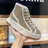 Tennis 1977 Shoes Tennis Casual Shoes High Top Sneakers Beige Brown Men Luxury Designers Sneaker Fashion Canvas Tennis Shoe Fabric Trims Thick Sole Shoes