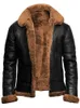 Kanolda mäns läderhöstvinter Ny casual motorcykel PU JACKE Rockar varm päls foder LAPEL JACKES OUTWEAR TOP 826 201111