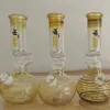 10.5 인치 4color Glass Bong Hookah 수제 Perc 고품질 워터 파이프 실버가 다운 스템 그릇으로 연기