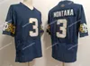 NCAA Notre Dame College Football Jerseys 10 Sam Hartman 7 Audric Estime 3 Joe Montana Chemises pour hommes cousues S-XXXL vierge
