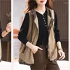 Vrouwen Vesten Corduroy Vest Jas Vrouwen Lente Herfst 2023 Mouwloze Jas Met Europese Goederen Buitenlandse Stijl Vest Vrouwelijke Top