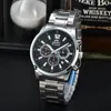 Wristwatches Top Original Watches Mens Business Full Stainless Steel Automatic Date Watch Luxury Chronograph Sport Quartz Clock