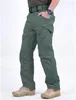 メンズパンツix9市の戦術貨物男性戦闘SWAT軍事綿ポケットストレッチペイントボールミリターカジュアルズボン