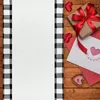 Tovagliolo da tavola in lino con bandiera di San Valentino, motivo a quadri, amore, decorazione per la casa, tè, isolamento termico, tappetino, cassettiere per ragazze, per la camera da letto