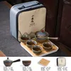 Teaware Sets Flowers Exquisite Stone Grinding Shape Tea Set Handmade Pot Cup Chinese Ceremony Gift GungFu Unique