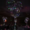 10PC Party Decoration set transparent wave balloons with 2m copper LED string lights 70cm balloon bracket columns used for birthday party decoration 231212