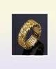 Hip -Hop -Ringe Juweliermodische Männer Qualität Bling Zirkon Cluster Ringe 18K Gold plattiert gelb CZ Ring für Männer Frauen 31585186086535