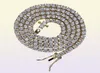 3MM 18K Gold Plated Mens Tennis Chain Necklace Iced Out Lab Diamond 16 18 20 24 Inch273C6920367