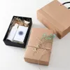 Gift Wrap 50pcs lot Large Kraft Paper Cardboard Box Craft Packaging Black With Lid Carton193L