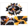 Hair Clips & Barrettes New Halloween Hair Clips Girls Baby Ribbon Bows Barrette For Children Kids Cute Cartoon Fashion Party Headwear Dhyvi