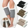 Women Socks Fashion Gaiters Boot Cuffs Woman Thigh Warm Knit Knitted Knee Warmers Leg For Sock Boots Cover