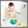 Giocattoli da bagno Baby Light Up Vasca da bagno Giocattoli Fontana Giocattoli da bagno per bambini Giocattolo da bagno con acqua spray per bambini Vasca da bagno Spruzzatore automatico Giocattoli galleggianti Q231212