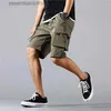 Herren-Shorts Sommer Cargo Shorts Männer Fashion Lti-Pocket Short Casual Hip Hop Baggy Kleidung Streetwear Kurzes Hosen loser Harajuku Short L231212