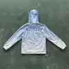 SS Heißverkaufs Männer Jacke Trapstar Irongate t Windbreaker Blue Grdient Blue Top Quality Sticked Women Copping Größen XS XL Topsweater Jack Jack