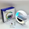 Chargeur de haut-parleur sans fil, lampe de chevet d'ambiance avec Station de charge sans fil, lampe allumée par musique, réveil 4 en 1, haut-parleur Bluetooth