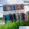 Chaveiros Lanyards Pu Couro Pulseira Carteira Chaveiro Festa Favor Borlas Bangle Chaveiro Titular Cartão Saco Sile Frisado Pulseira Keyc DHDKJ