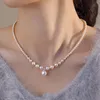 Designer-Halsketten mit Perlenanhänger, S925-Sterlingsilber, Diamanten, Damenkette, verblasst nie, Schmuck, Luxus-Designer-Mode-Halskette, Halsreif für Valentinstagsgeschenke