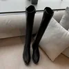 Bottes chevalier pour femmes avec semelle épaisse au-dessus du genou, longues jambes extensibles, bottes à manches hautes en cuir cheval 230830