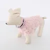 Vêtements de chien Designer Pull Vêtements de fourrure de luxe pour chiens Petits animaux de compagnie Rose Rose Violet Couleur Chiot Vêtements d'hiver