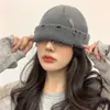 Bérets hiver Harajuku Y2K chapeau tricoté femmes mode chaud épais hommes Hip Hop Pin Hole Skullcap court unisexe casquette de base
