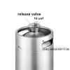 Beer Keg With Release Valve Bar Grolwer Pressurized Tool Container Gal Home Brewing Bottle Dispenser Stainless Steel Wine Jar ZZ
