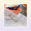 23ss 11style Women 18K Gold Plated Stainless Steel Anklets Crystal Lovers Gift Wristband Cuff Chain Wedding Jewelry Accessories Wh5180642