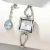 Wristwatches Watch For Women Niche Design Square Dial Fashionable Elegant High-end Waterproof Clock Antique Bracelet