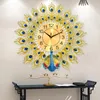 Wanduhren Design Einfache Uhr Kunst Wandbild Luxus Koreanische Moderne Pfau Badezimmer Schlafzimmer Nordic Reloj De Pared Wohnkultur
